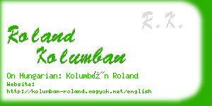 roland kolumban business card